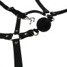 Ouch! Xtreme Bâillon Boule avec Crochet nasal Gag Noise Noir